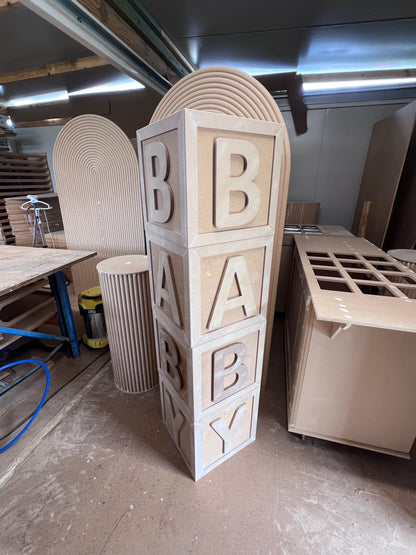 BABY Boxes with trim - font design 1