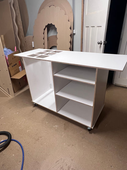 Collapsible cart - White Plywood - Square trim