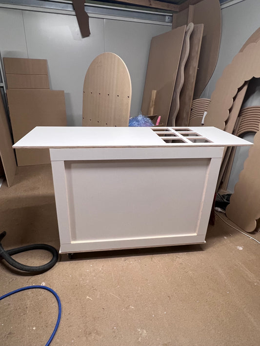 Collapsible cart - White Plywood - Square trim