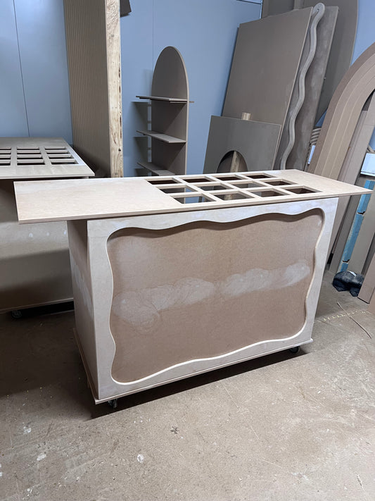 Collapsible cart - Raw - Wavy trim