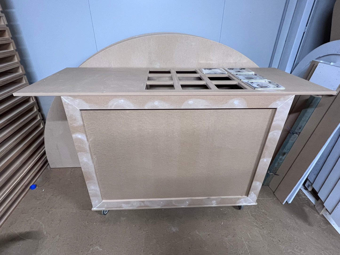 Collapsible cart - Raw - Square trim